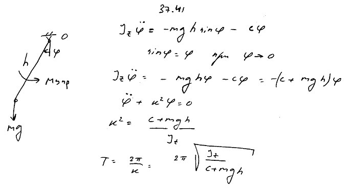 Мещерский 37.41 - Теорема об изменении главного момента количеств движения, дифференциальное уравнение вращения твердого тела